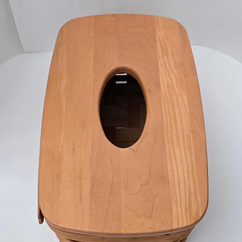 Longaberger 2002 Long Tissue Basket & Lid